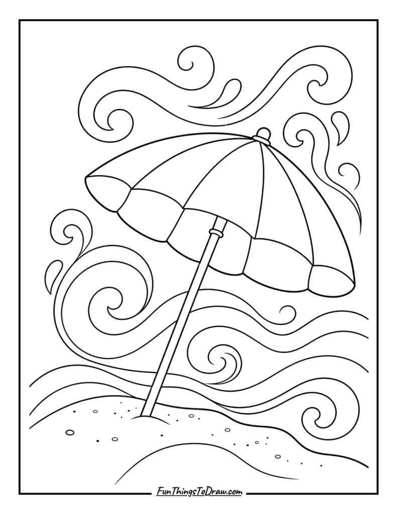 Abstract Swirls Umbrella