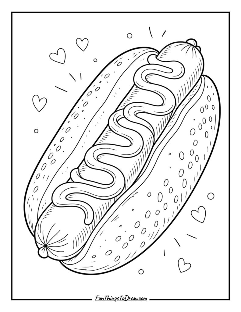 Hot Dog with Ketchup and Mustard