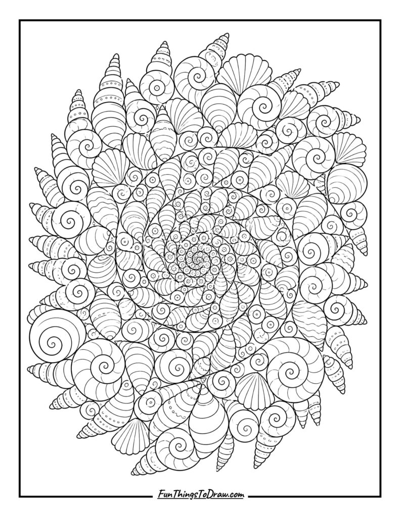 Spiral Seashell Mosaic