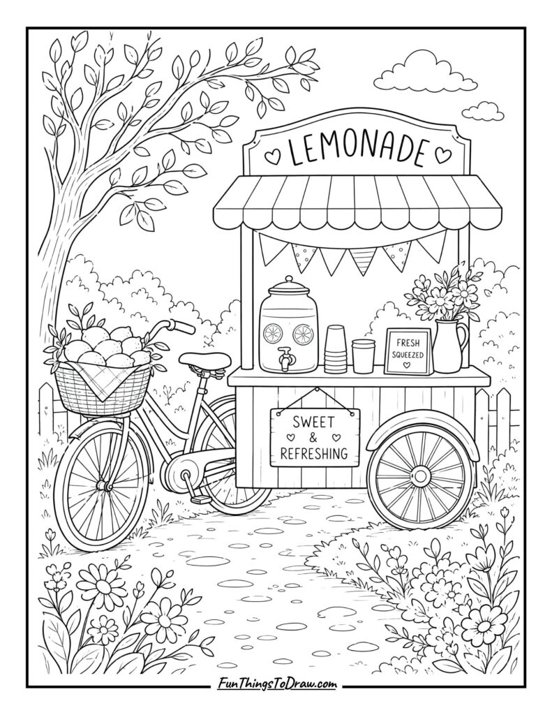 Lemonade Stand with a Bicycle