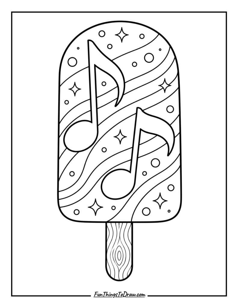 Music Notes Popsicle