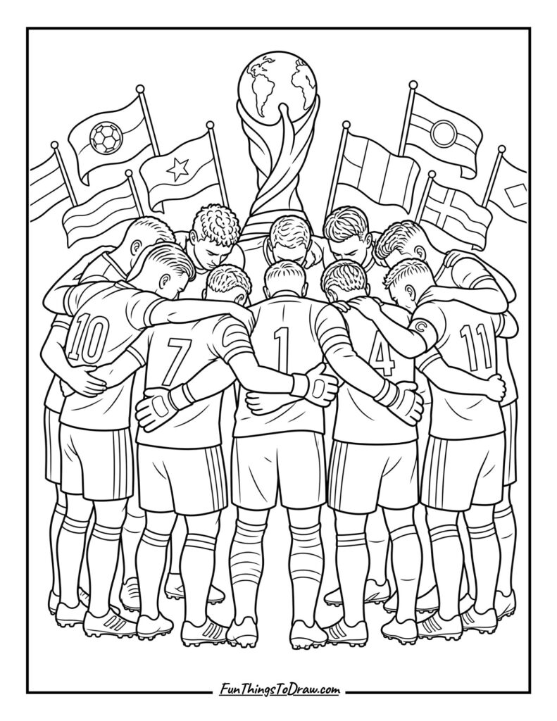 Team Huddle Before Kick-off