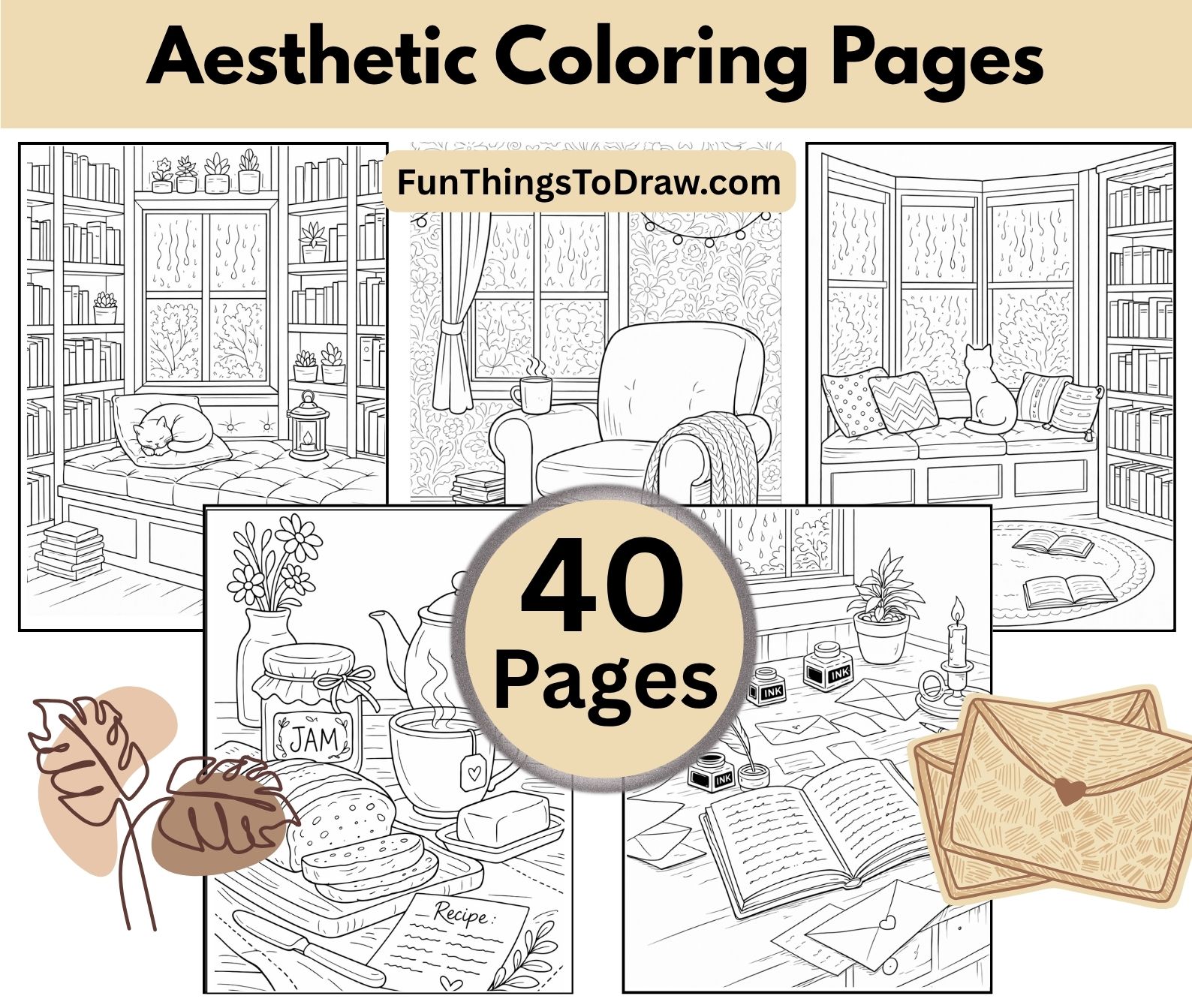 Aesthetic Coloring Pages for Adults