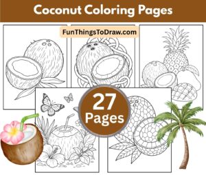 Coconut Coloring Pages for Adults for Adults