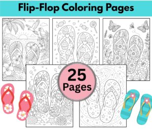 Free Printable Flip-Flop Coloring Pages for Adults