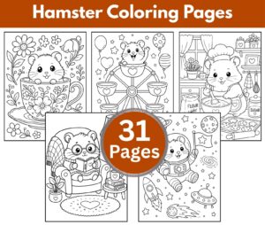 Hamster Coloring Pages for Adults