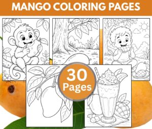 Mango Coloring Pages for adults