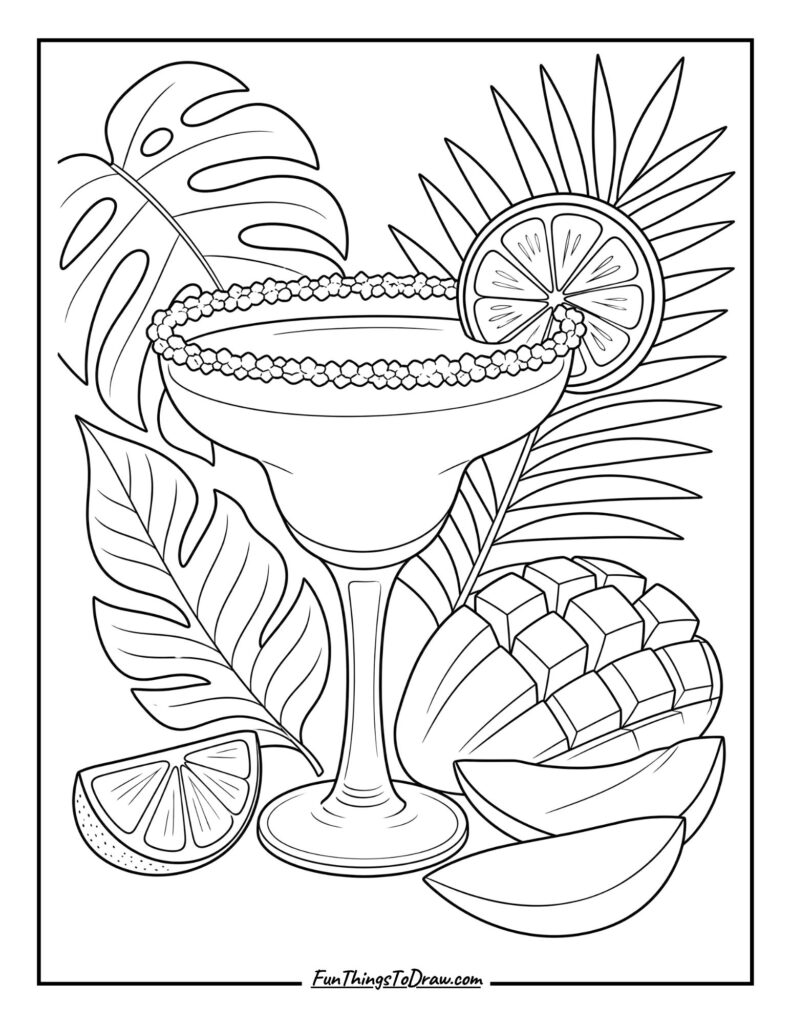 Mango Tango Margarita coloring page