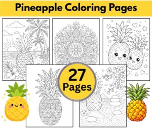 Pineapple Coloring Pages for Adults