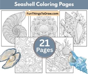 Seashell Coloring Pages for Adults for Adults