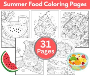 Summer Food Coloring Pages