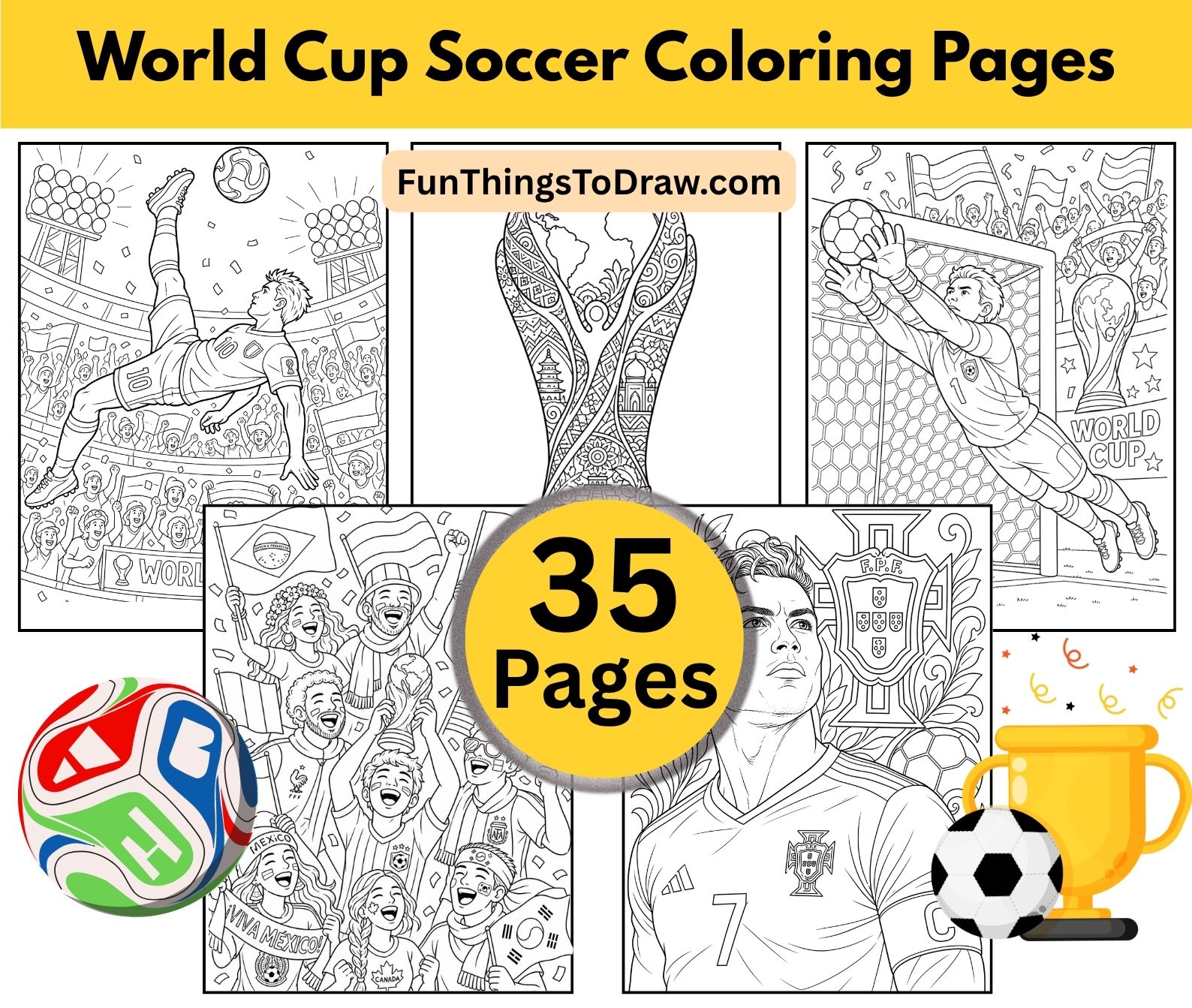 World Cup Soccer Coloring Pages