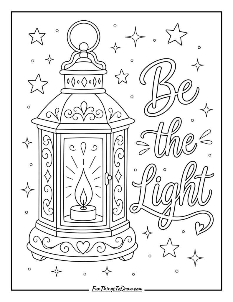 Be the Light coloring page
