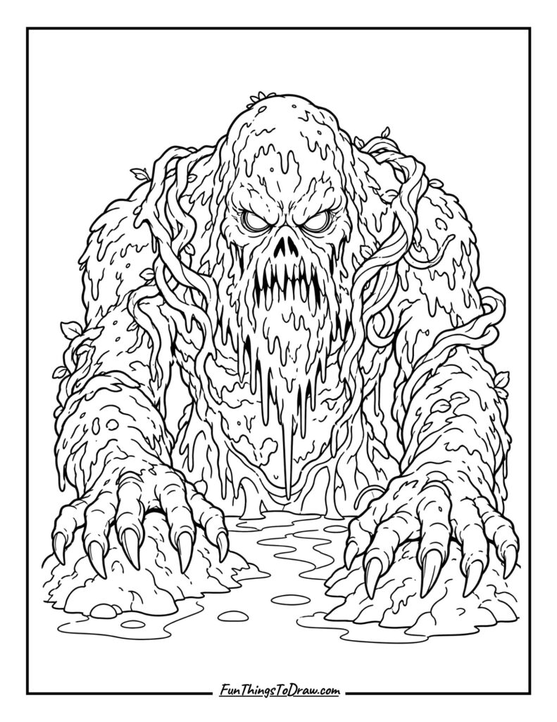 Swap beast monster coloring page