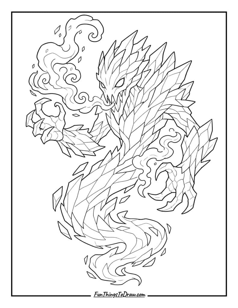 The Ice Wraith Monster Coloring Page