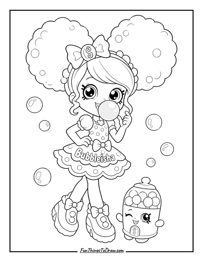 Bubbleisha coloring page