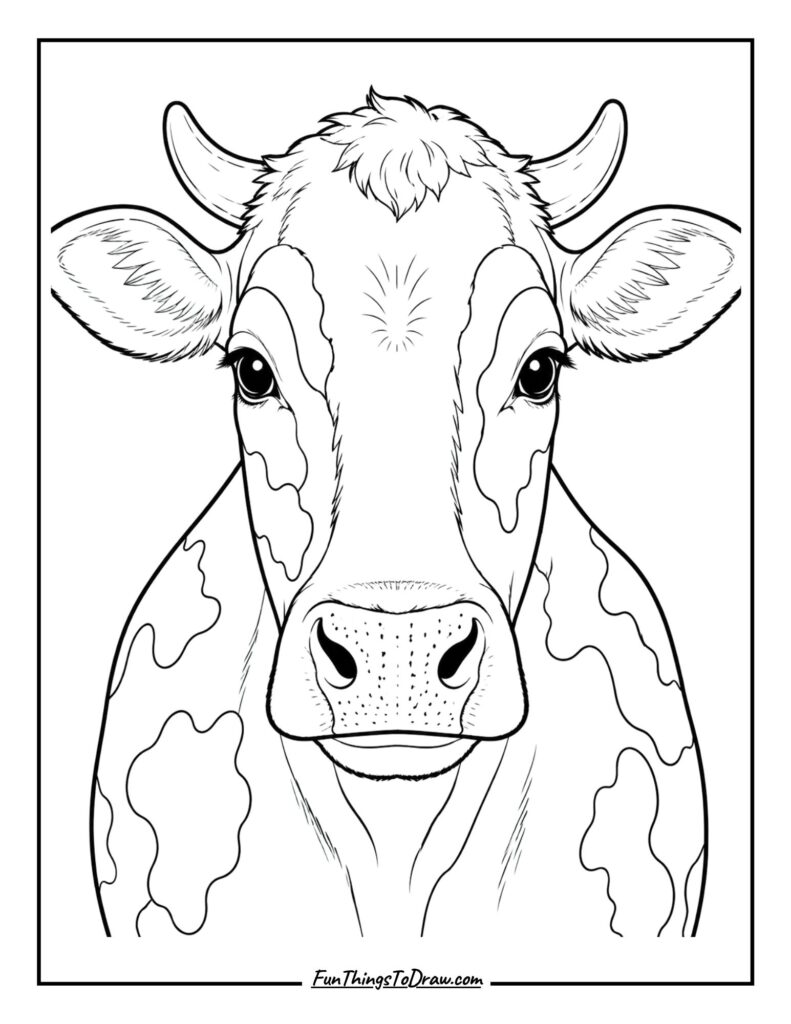 Cow Face Close-Up