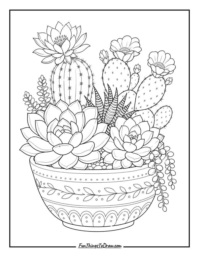 Blooming Succulent Arrangement