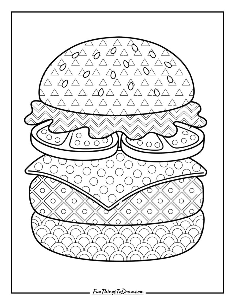 Geometric Pattern Burger