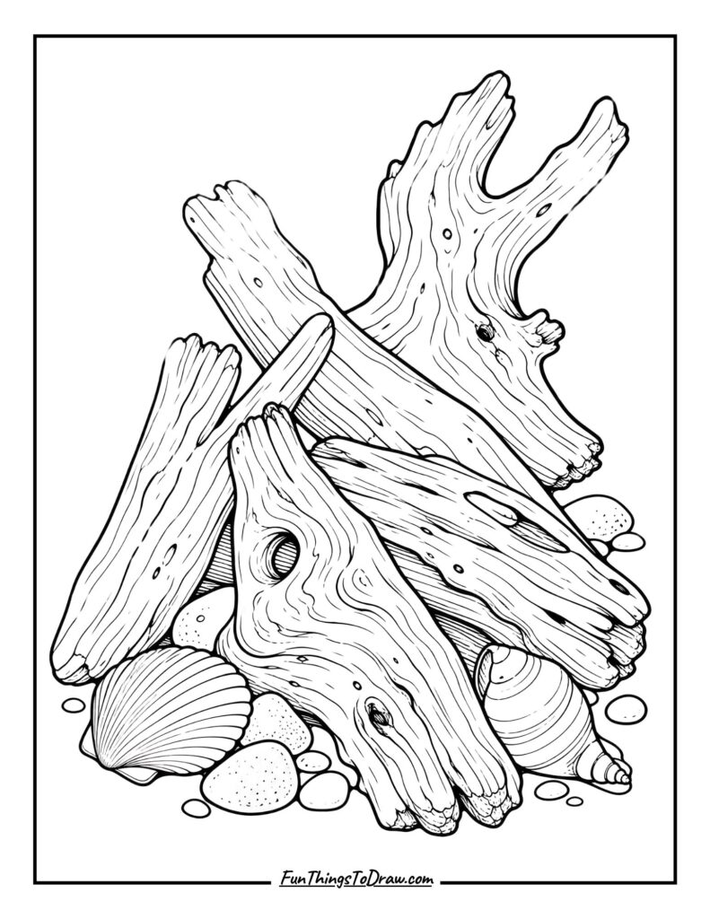 Driftwood Art coloring page