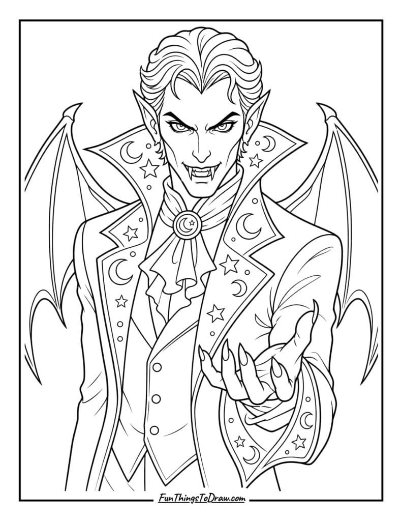 The Vampire Coloring Page