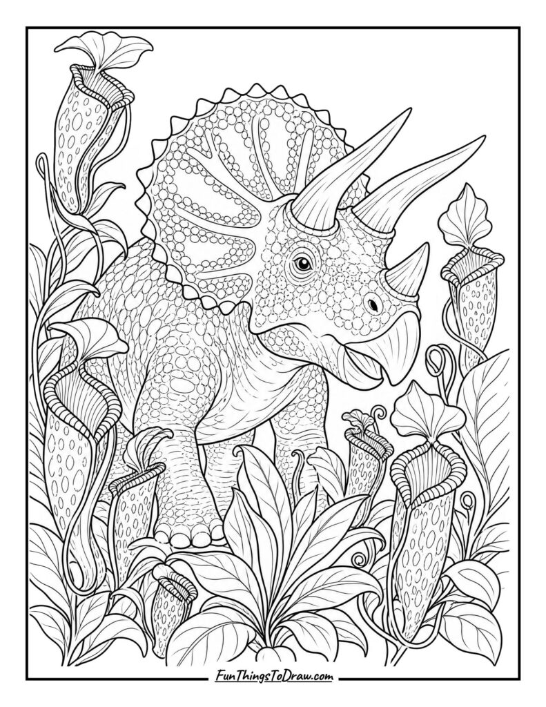 Triceratops and Pitcher Plants