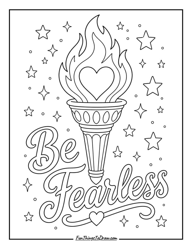 Be Fearless coloring page
