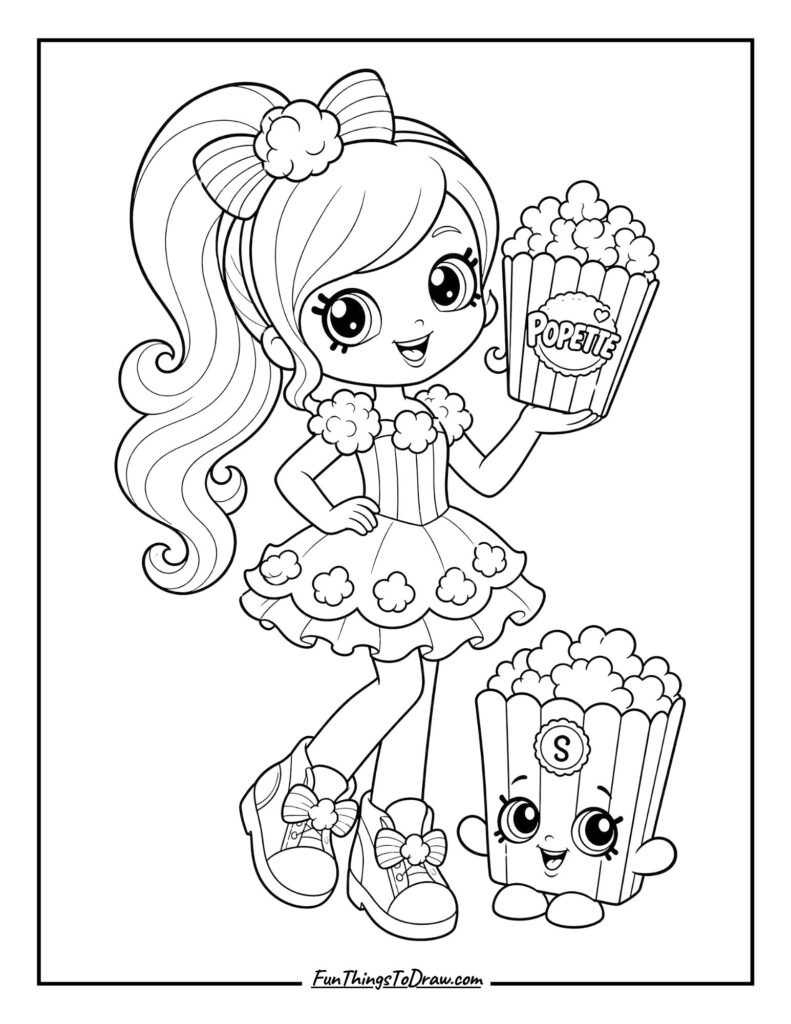 Popette coloring page