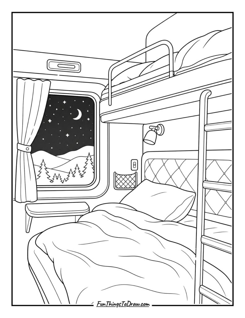 Sleeping Car at Night