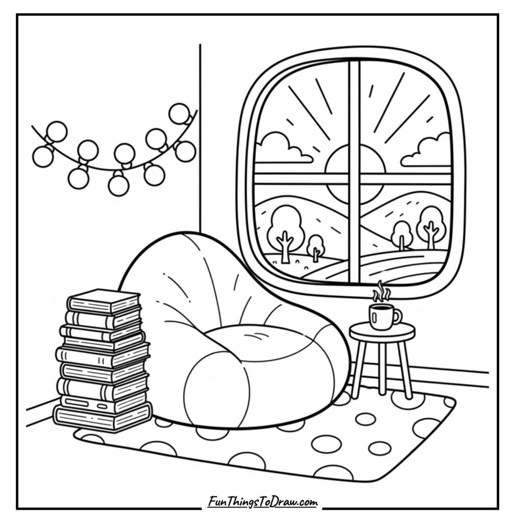 Sunny Boho Reading Corner