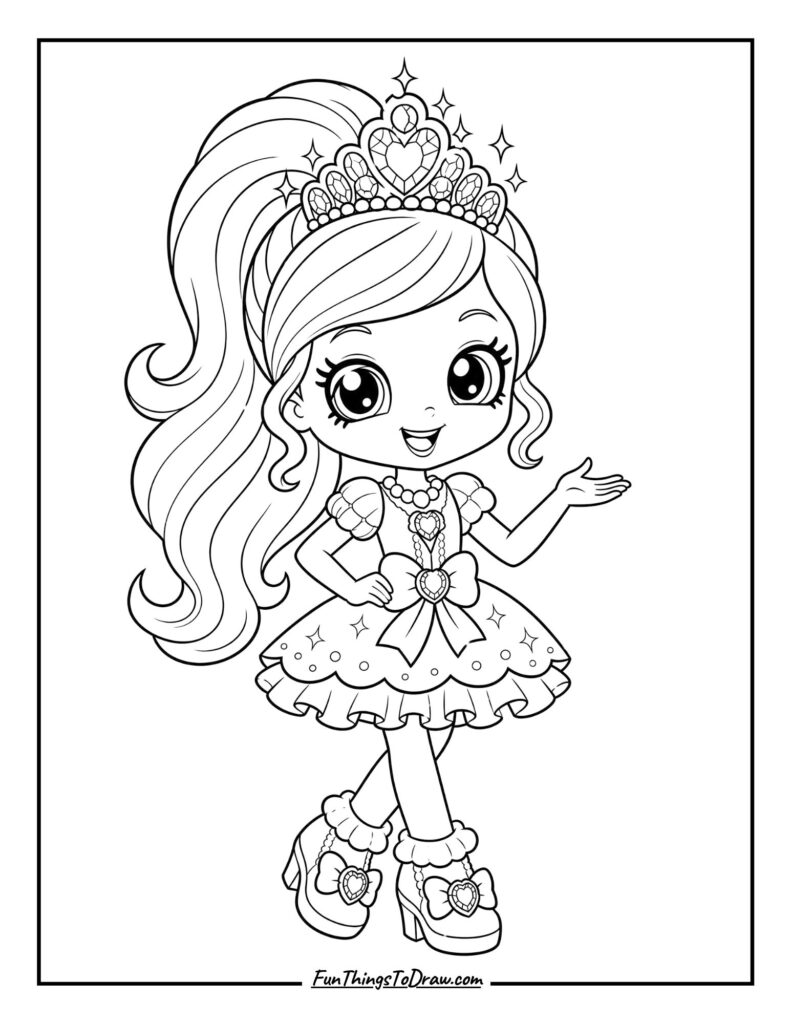 Tiara Sparkles coloring page