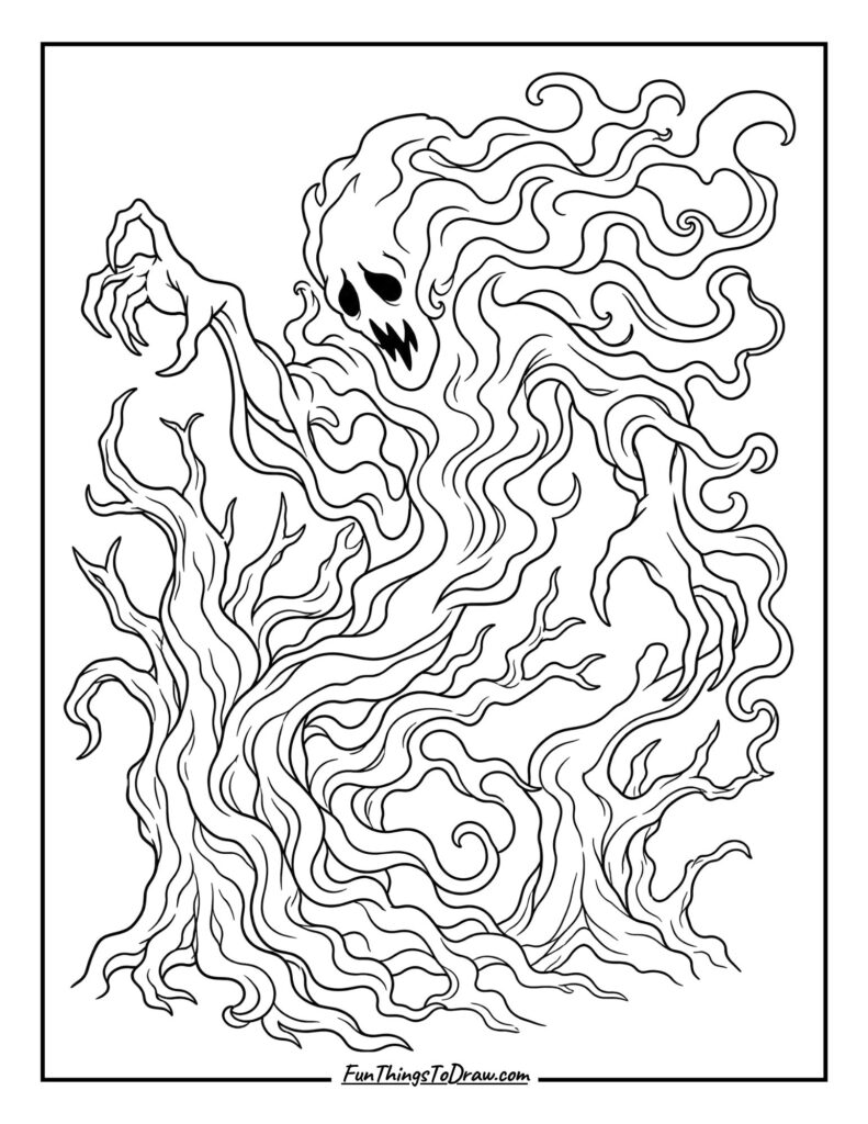 The Shadow Weaver Coloring Page