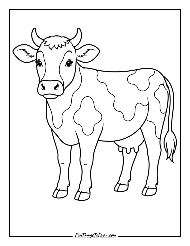 Dairy Cow Pattern coloring page