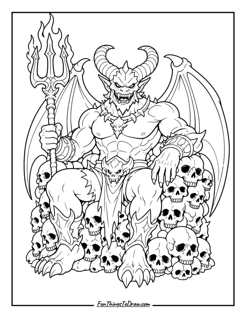 The Demon King Monster Coloring Page