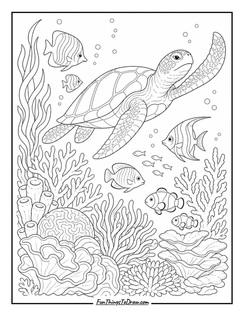Relaxation coloring page for adults