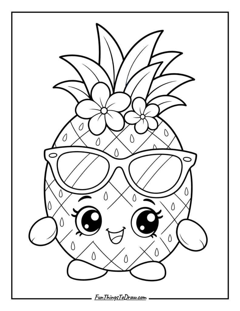 Pineapple Crush coloring page