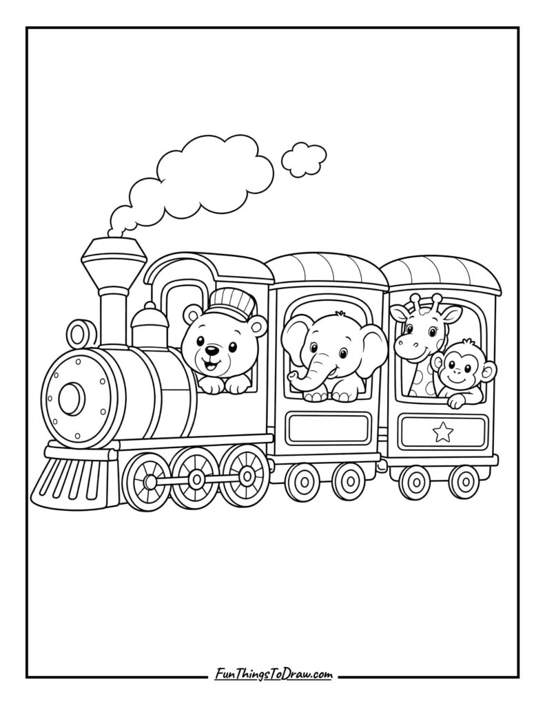 Train with Animal Passengers