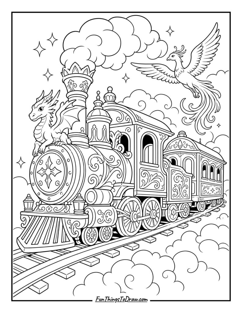 Fantasy Train in the Clouds
