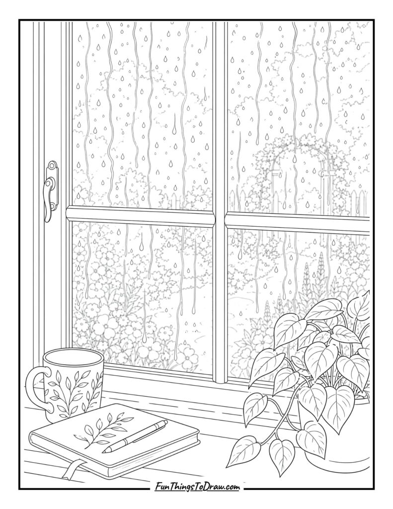 Gentle Rain on Windowpane