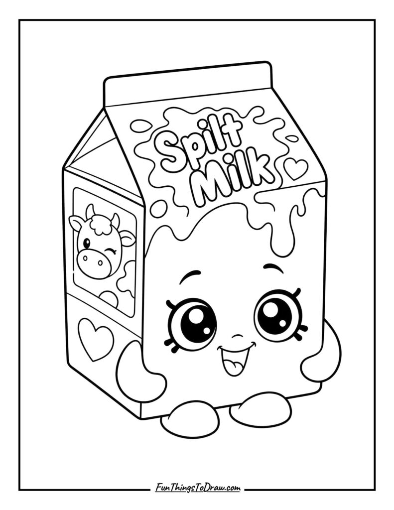 Spilt Milk coloring page