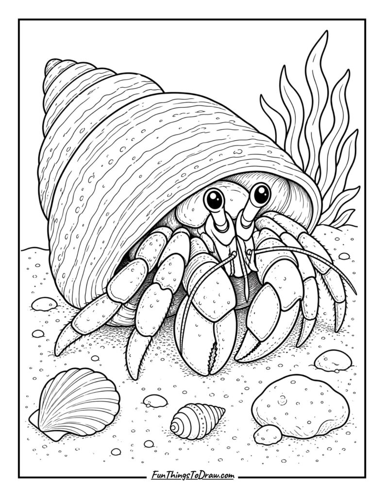 Hermit Crab Home coloring page