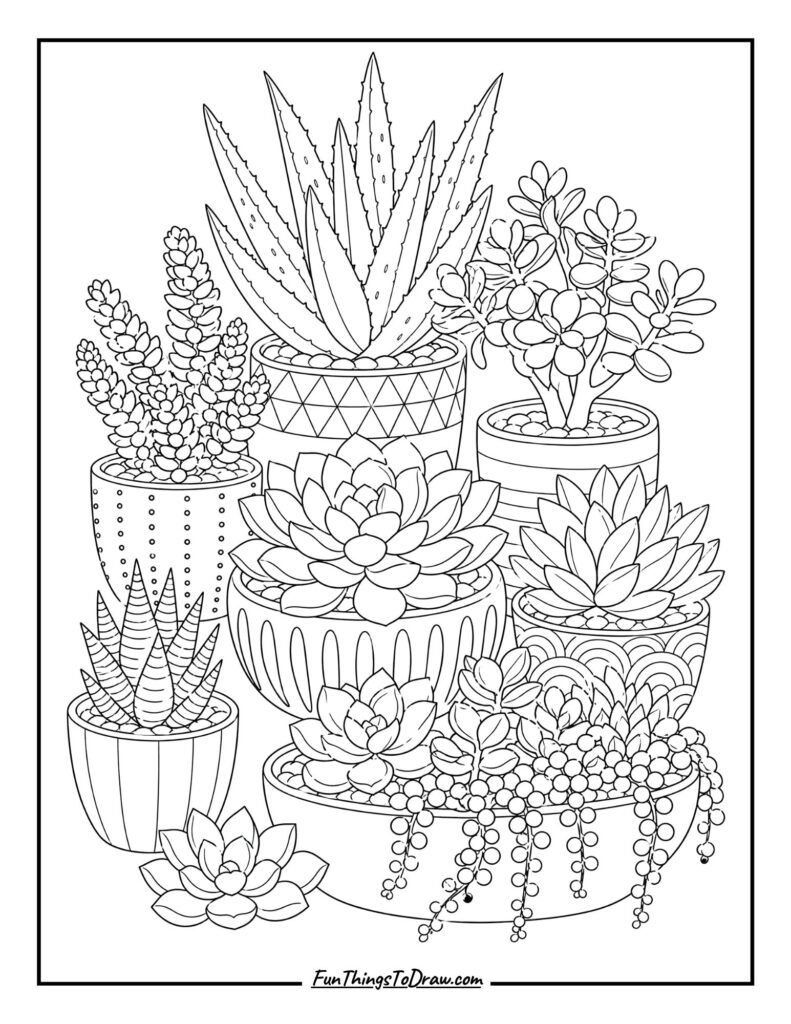 Succulent plants for relaxation