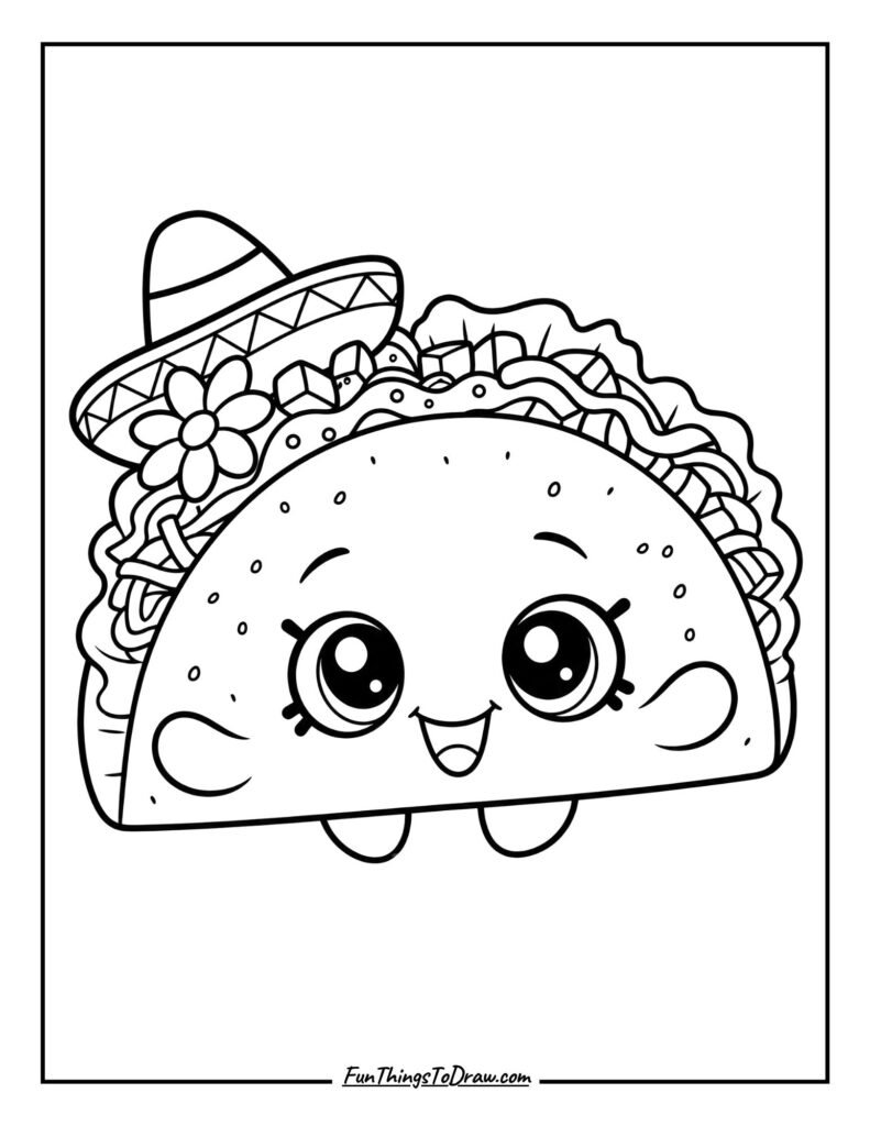 Taco Terrie coloring page