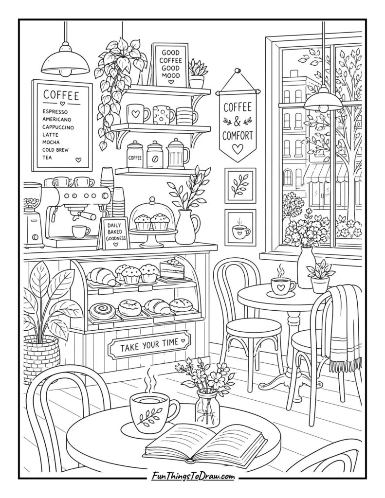 Cozy Coffee Shop Scene