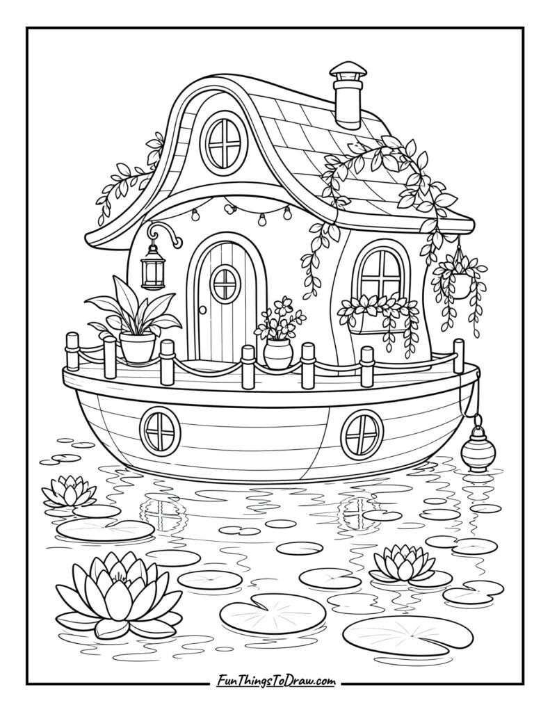 Floating House on Water
