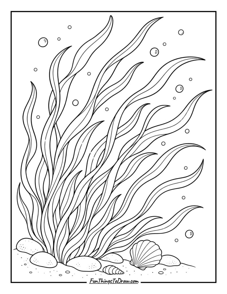 Seagrass Sway coloring page