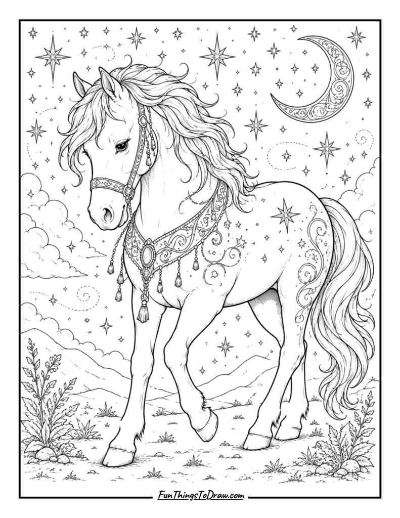 Horse with Stars