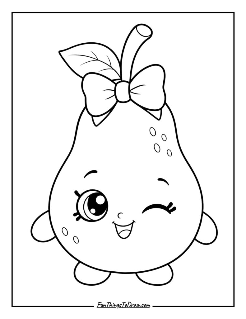 Posh Pear coloring page