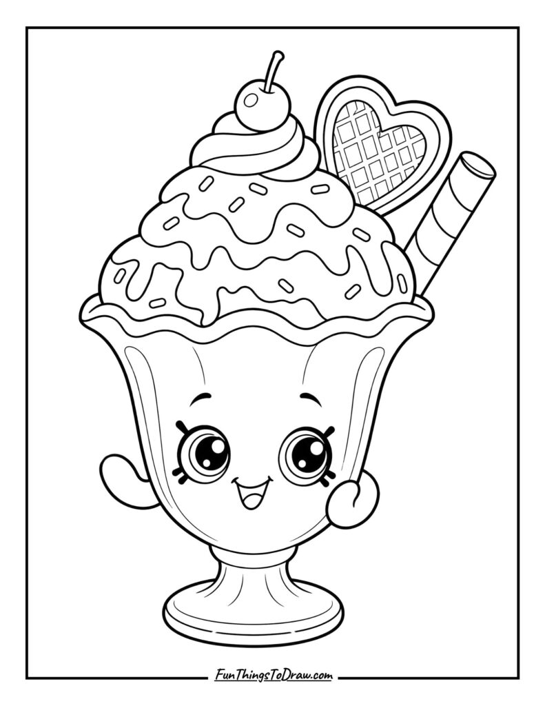 Suzie Sundae coloring page