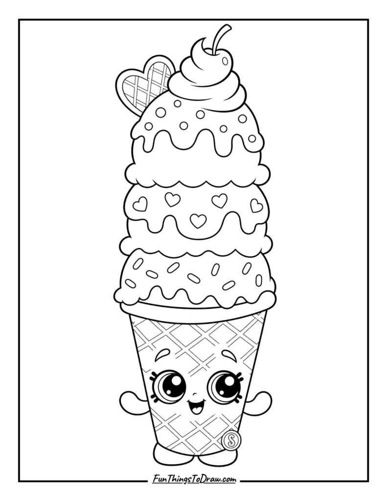 Ice Cream Dream coloring page